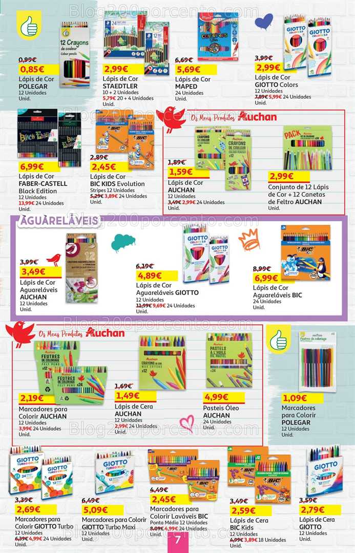 Antevisão Folheto AUCHAN Regresso às Aulas Promoções de 4 a 17 setembro