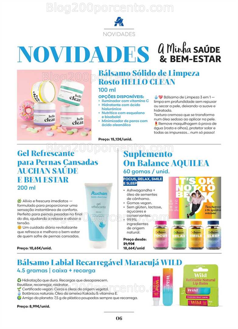 Antevisão Folheto AUCHAN Saúde e Bem-Estar Promoções de 3 setembro a 5 outubro