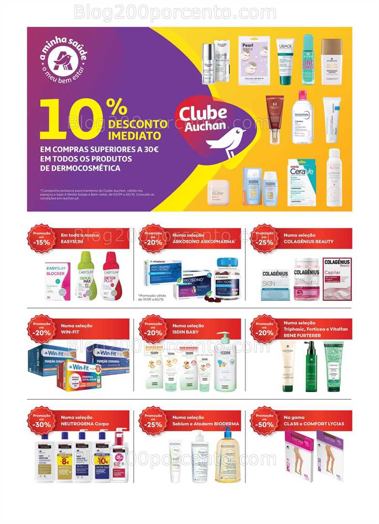 Antevisão Folheto AUCHAN Saúde e Bem-Estar Promoções de 3 setembro a 5 outubro