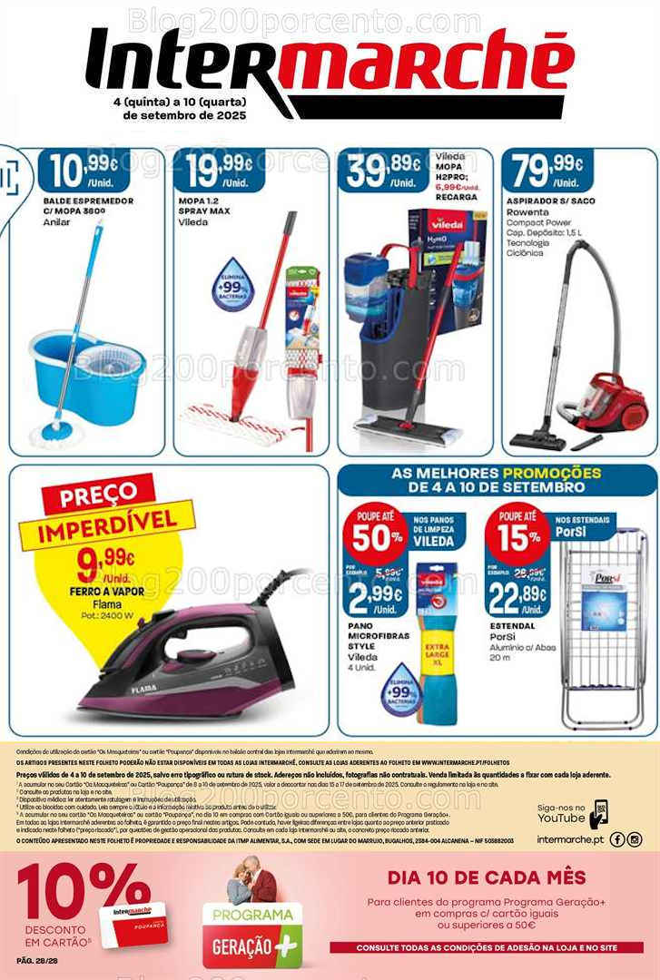Antevisão Folheto INTERMARCHÉ Bazar Promoções de 4 a 10 setembro
