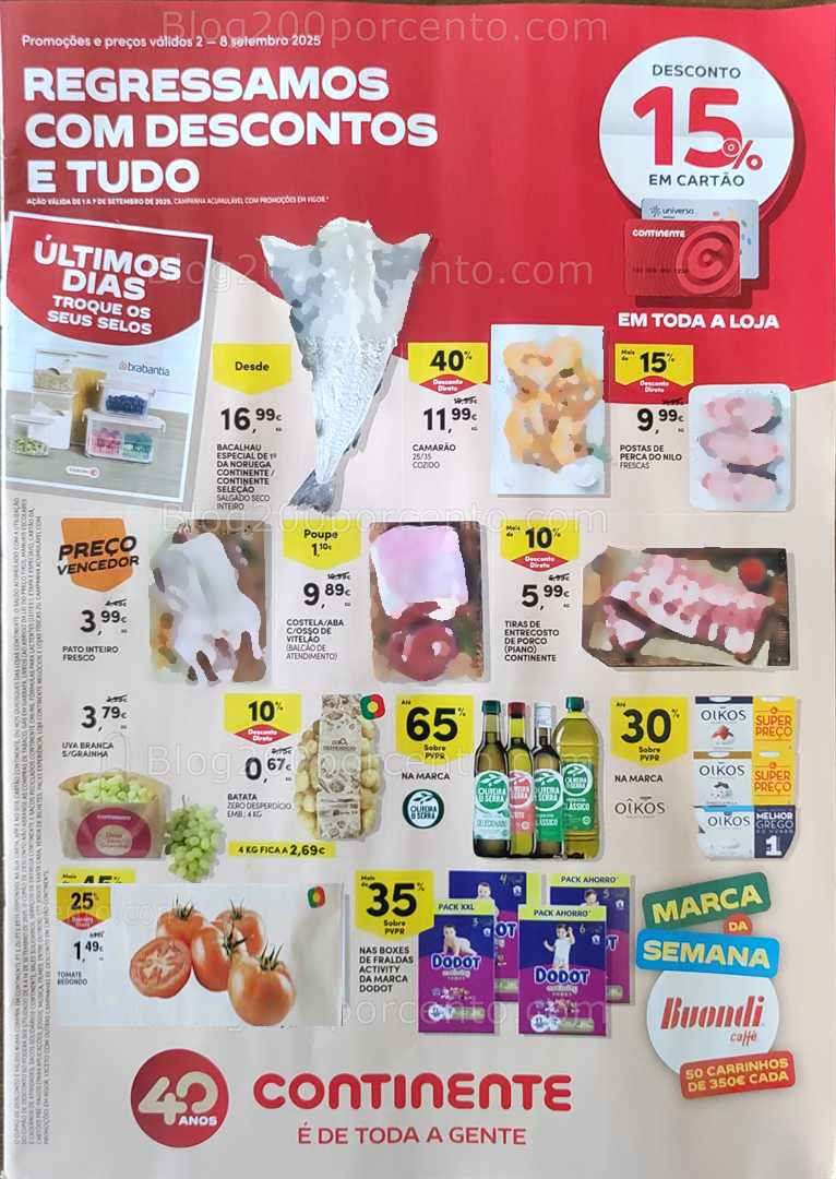 Antevisão Folheto CONTINENTE Promoções de 2 a 8 setembro
