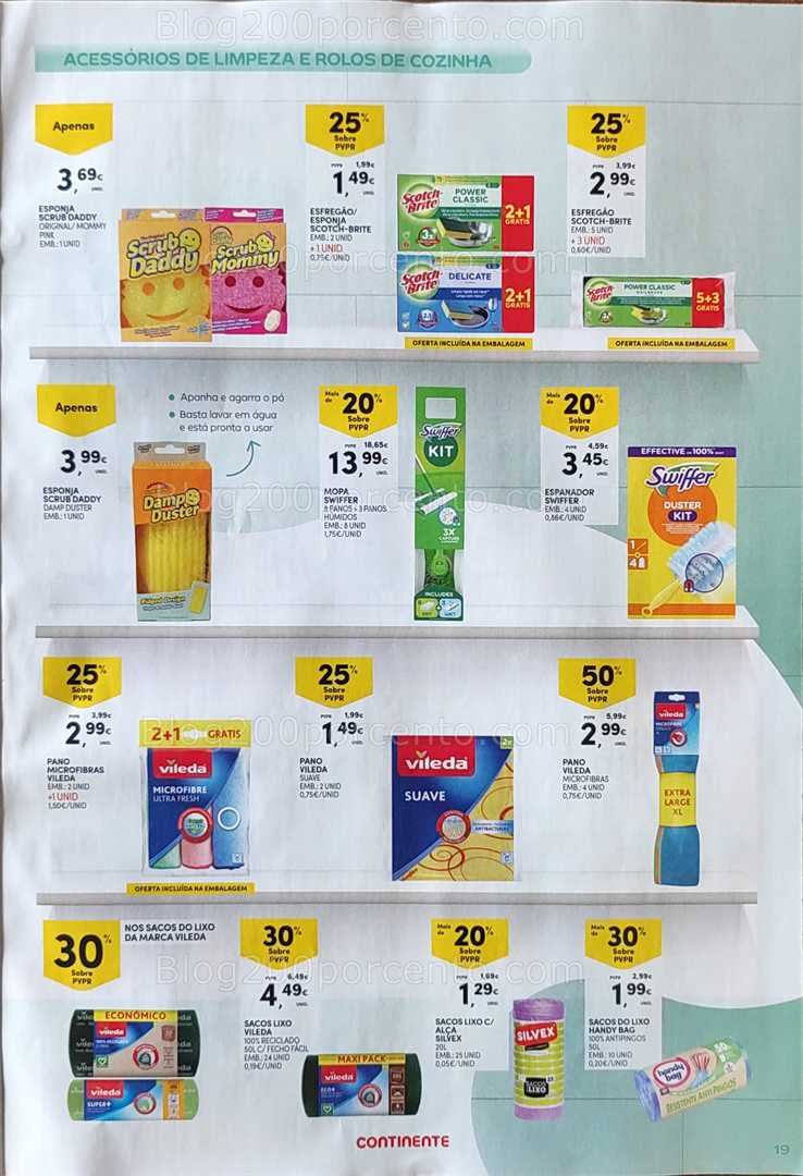 Antevisão Folheto CONTINENTE Limpeza Promoções de 2 a 14 setembro