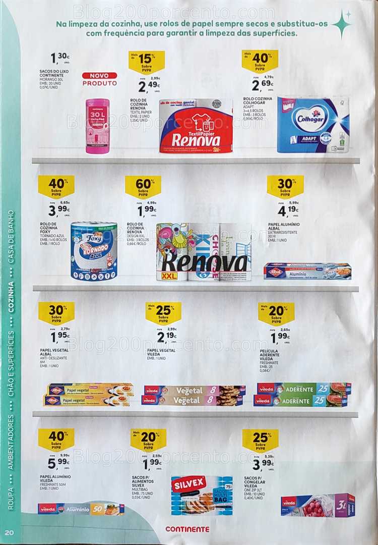 Antevisão Folheto CONTINENTE Limpeza Promoções de 2 a 14 setembro