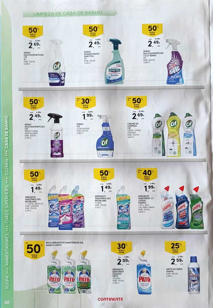 Antevisão Folheto CONTINENTE Limpeza Promoções de 2 a 14 setembro
