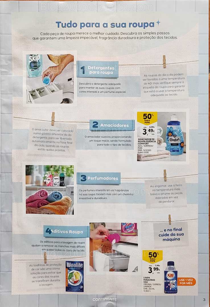 Antevisão Folheto CONTINENTE Limpeza Promoções de 2 a 14 setembro