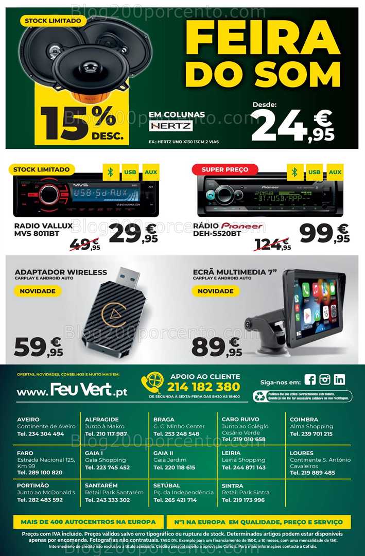 Antevisão Folheto FEU VERT Promoções de 28 agosto a 10 setembro