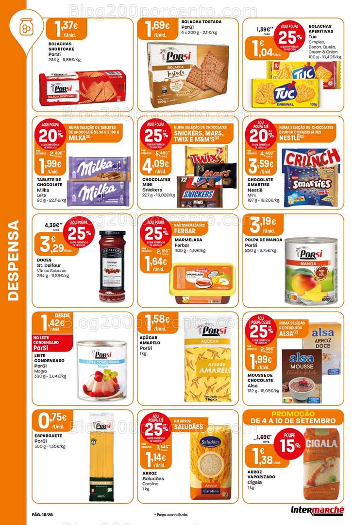 Antevisão Folheto INTERMARCHÉ Super Promoções de 4 a 10 setembro
