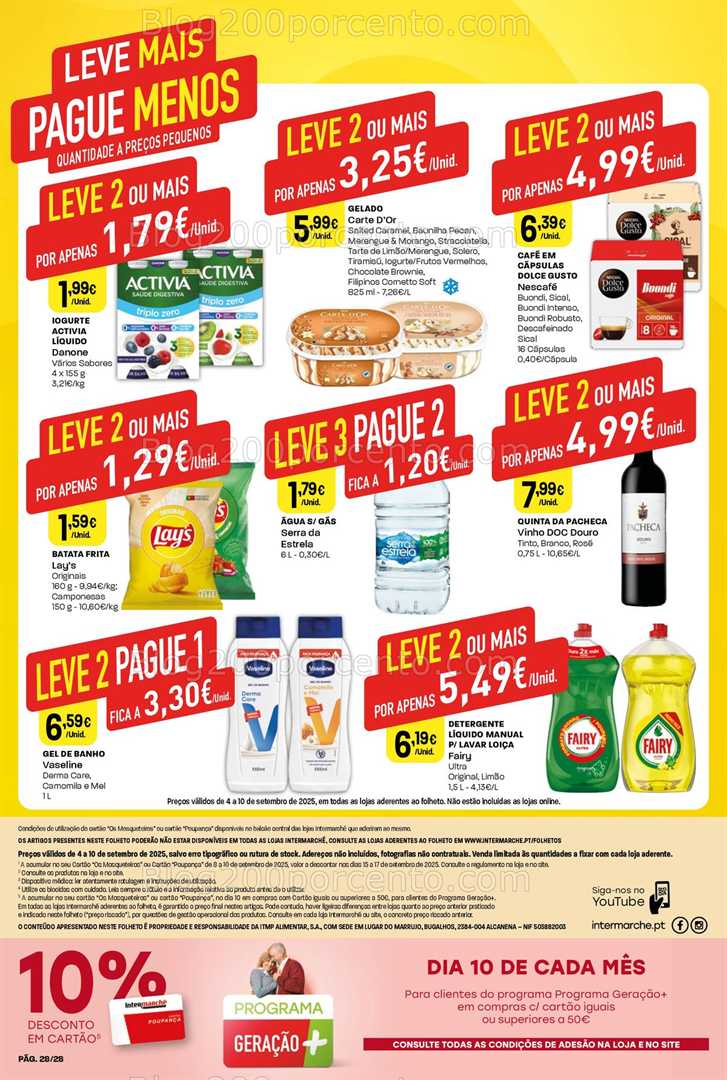 Antevisão Folheto INTERMARCHÉ Super Promoções de 4 a 10 setembro