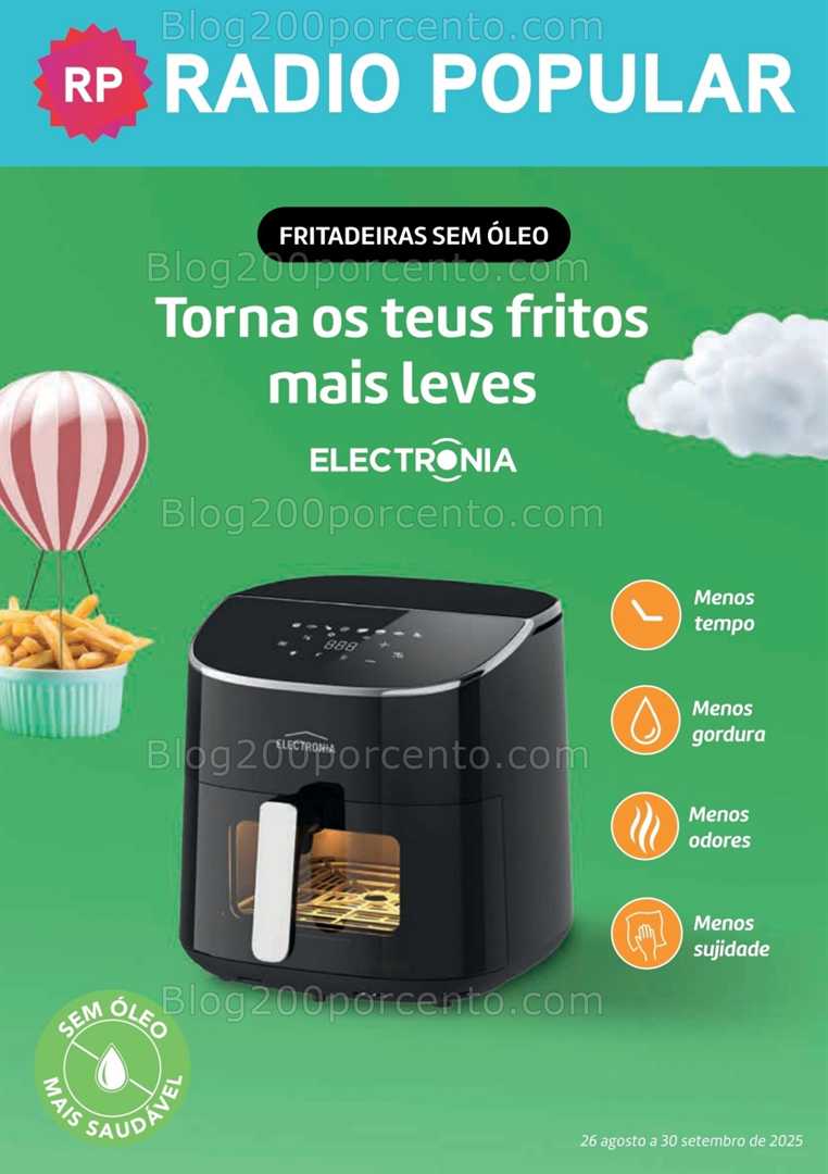 Antevisão Folheto RADIO POPULAR Especial Fritadeiras Promoções até 30 setembro