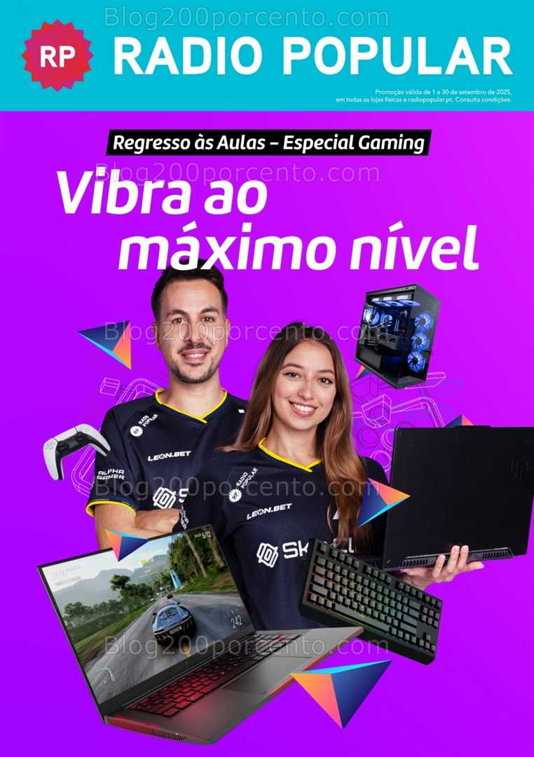 Antevisão Folheto RADIO POPULAR Regresso às Aulas Gaming Promoções de 1 a 30 setembro