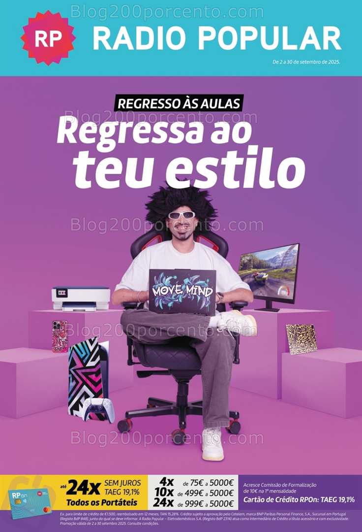 Antevisão Folheto RADIO POPULAR Especial Regresso às Aulas - 2 a 30 setembro