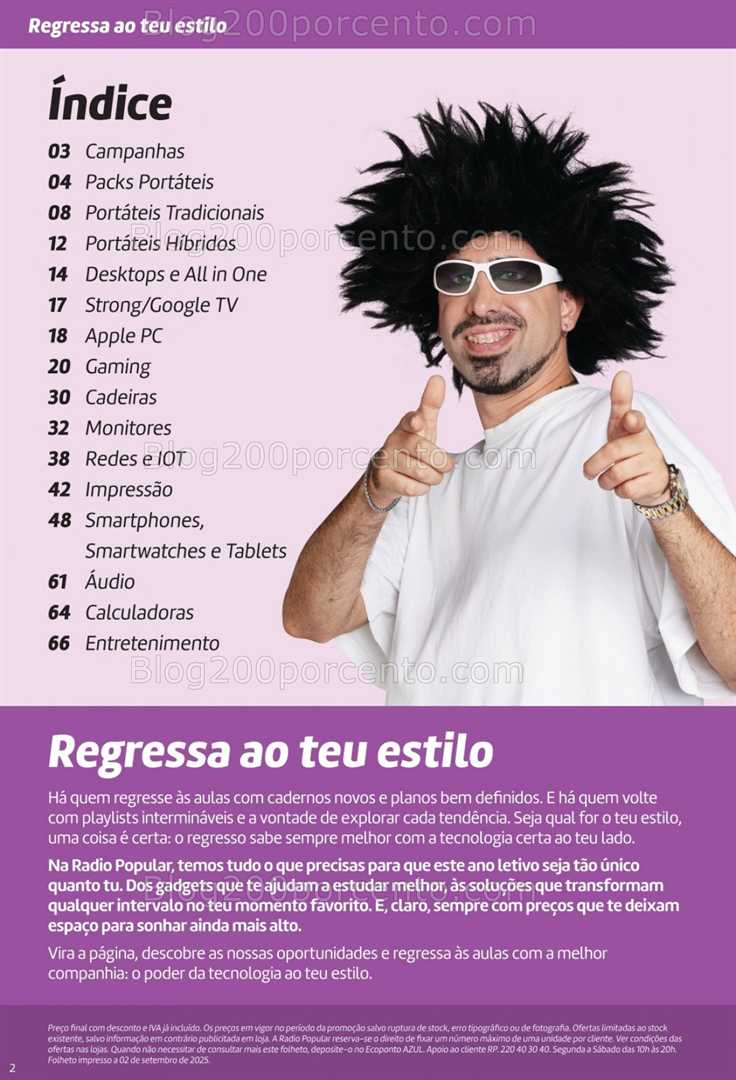 Antevisão Folheto RADIO POPULAR Especial Regresso às Aulas - 2 a 30 setembro