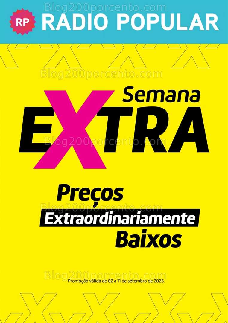 Antevisão Folheto RADIO POPULAR Semana Extra Promoções de 2 a 11 setembro