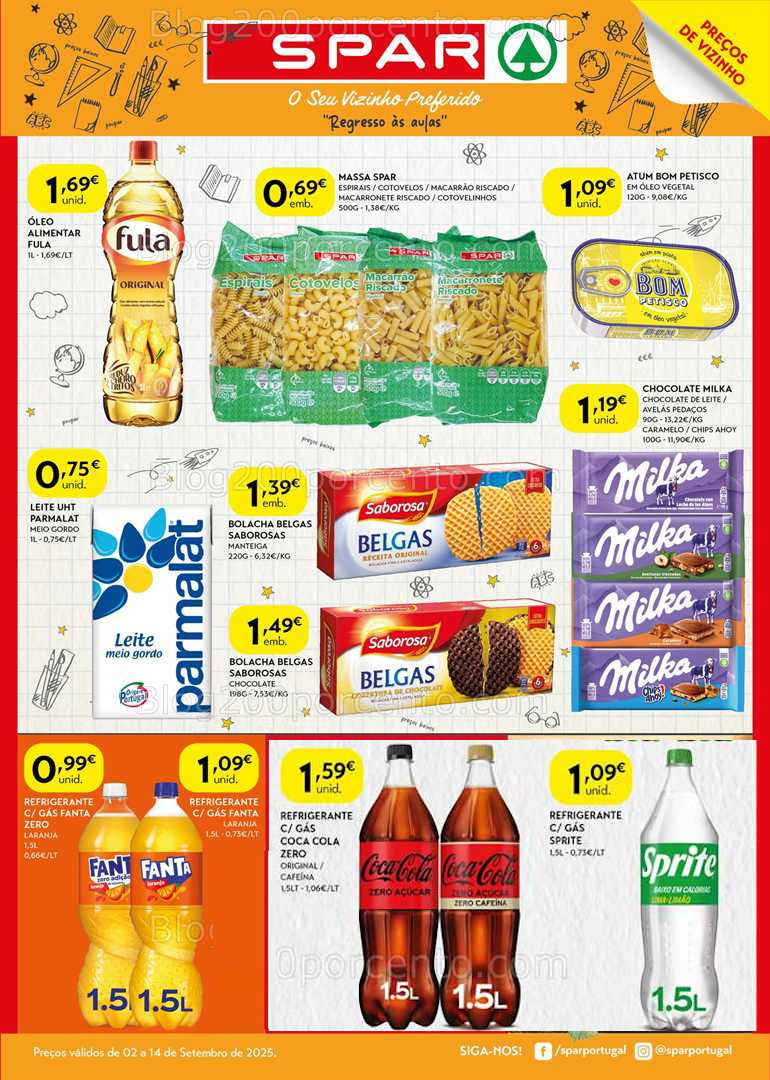 Antevisão Folheto SPAR Promoções de 2 a 14 setembro