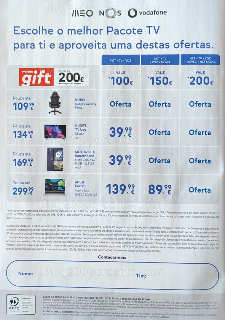 Antevisão Folheto WORTEN Mobile Promoções até 30 setembro