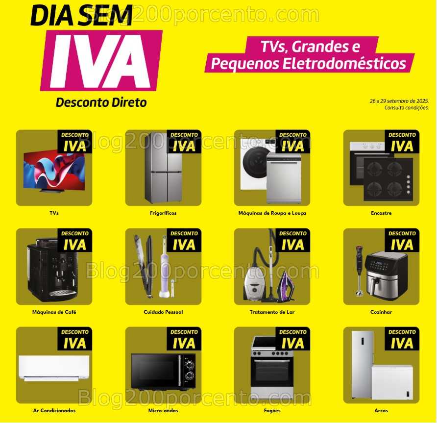 Dias sem Iva RADIO POPULAR Promoções de 26 a 29 setembro