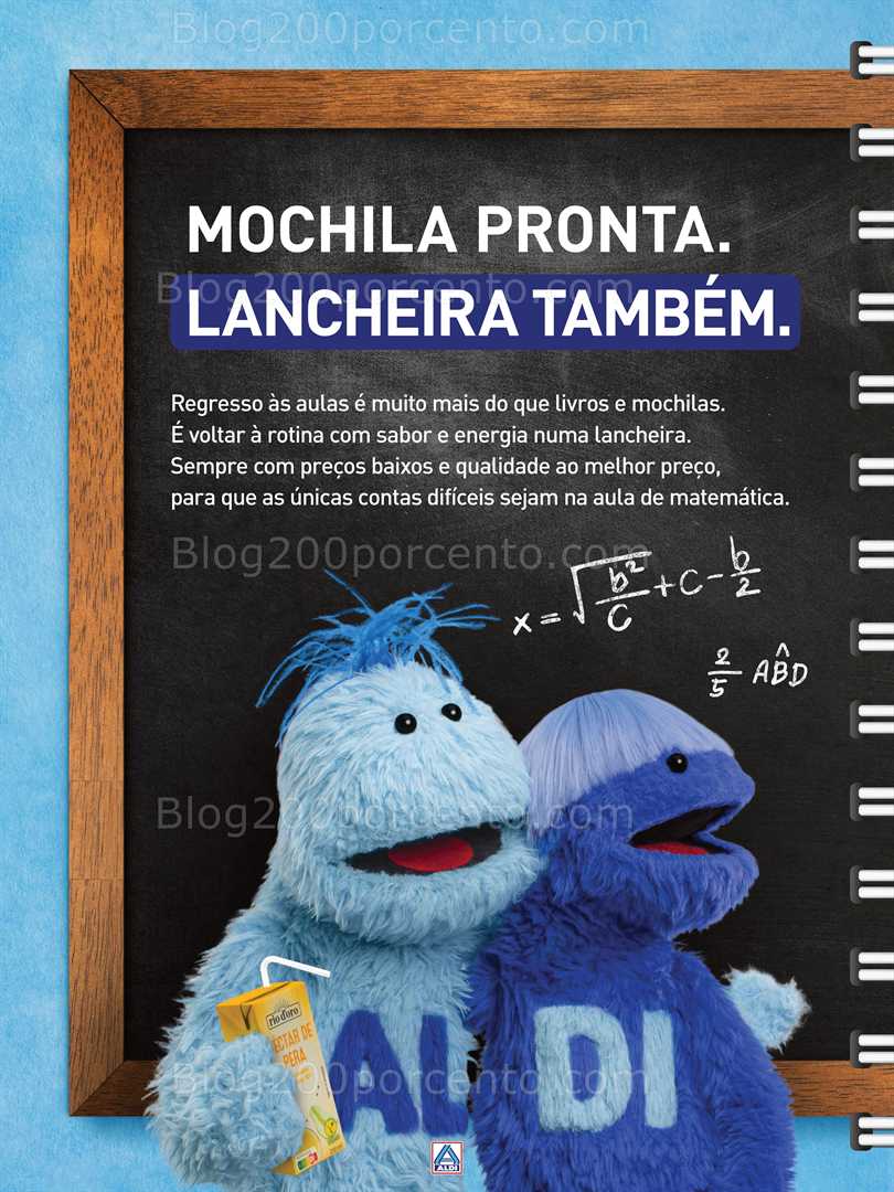 Antevisão Folheto ALDI Regresso às Aulas Promoções a partir de 12 setembro