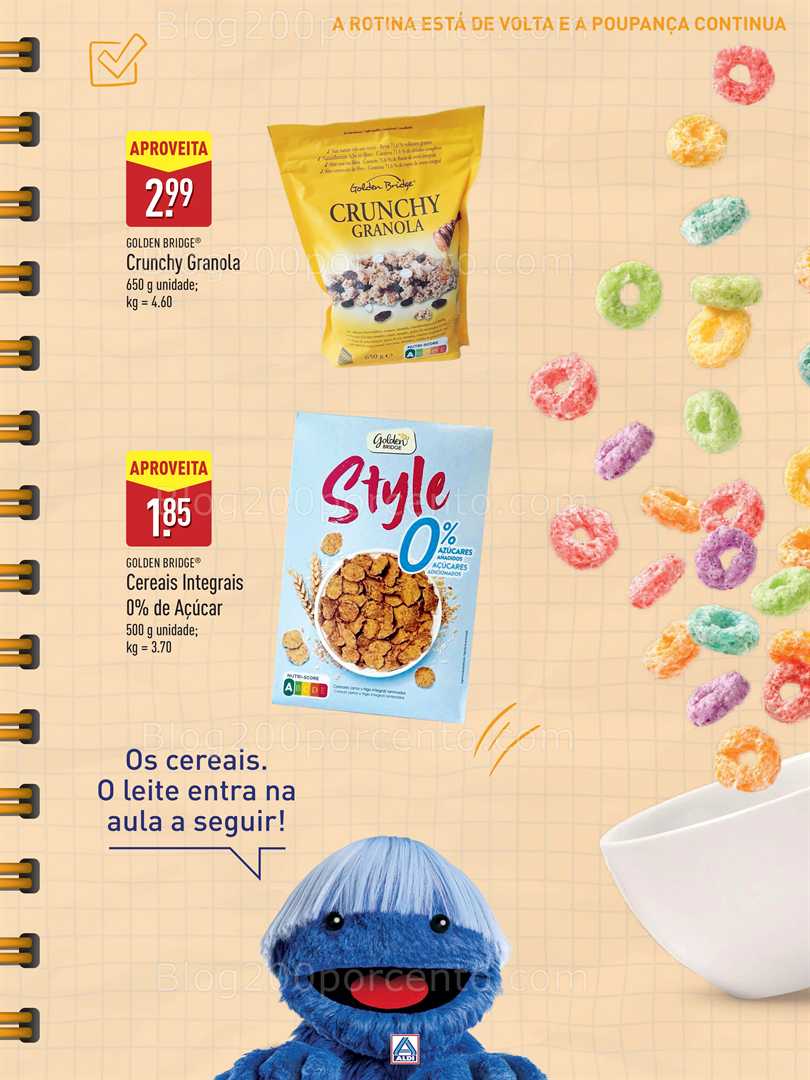 Antevisão Folheto ALDI Regresso às Aulas Promoções a partir de 12 setembro