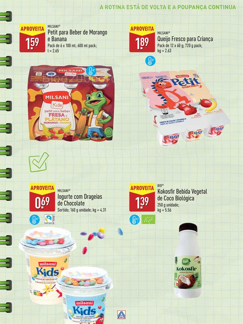 Antevisão Folheto ALDI Regresso às Aulas Promoções a partir de 12 setembro