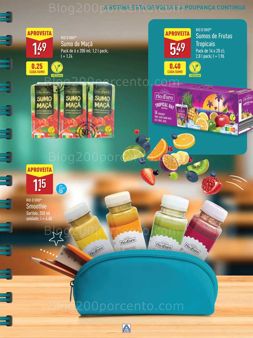 Antevisão Folheto ALDI Regresso às Aulas Promoções a partir de 12 setembro