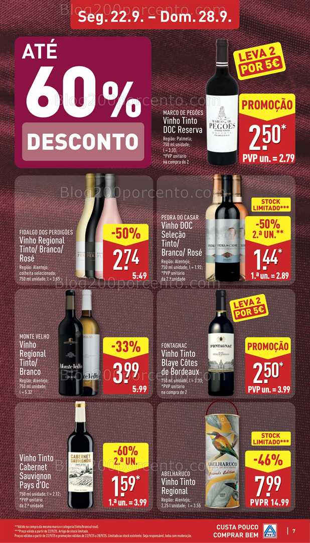 Antevisão Folheto ALDI Promoções de 22 a 28 setembro