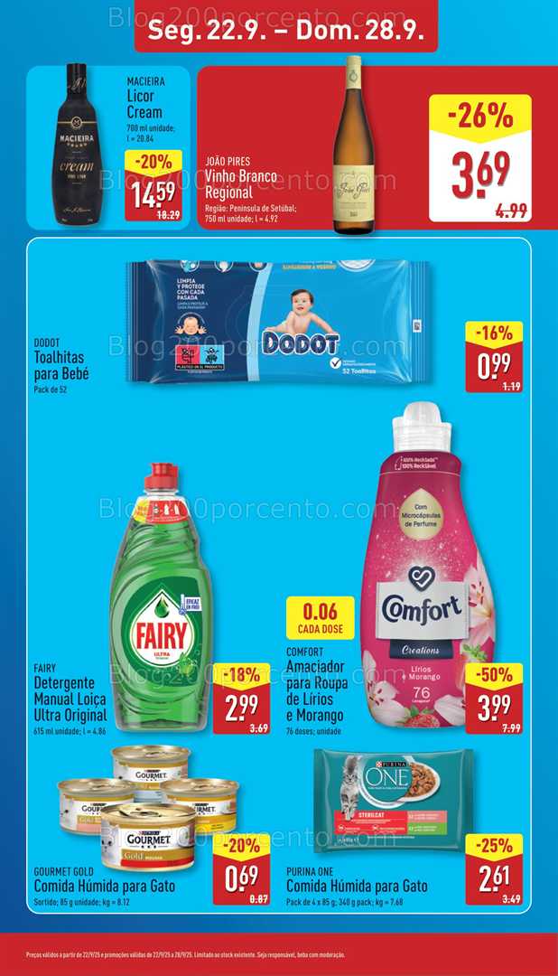Antevisão Folheto ALDI Promoções de 22 a 28 setembro
