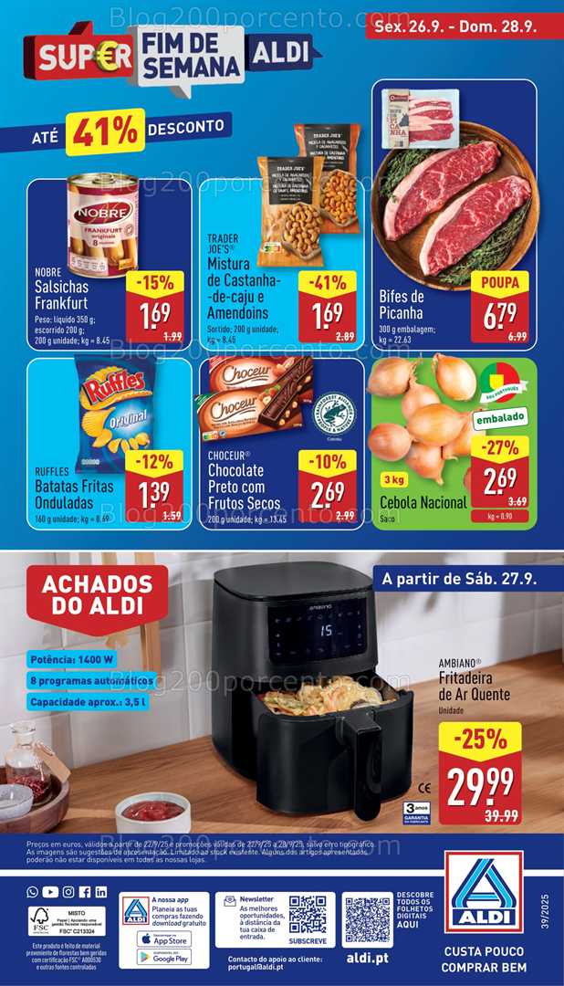 Antevisão Folheto ALDI Promoções de 22 a 28 setembro