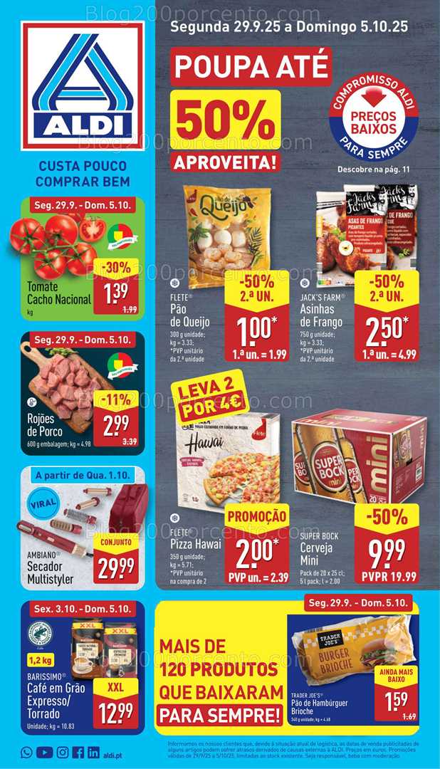 Antevisão Folheto ALDI Promoções de 29 setembro a 5 outubro