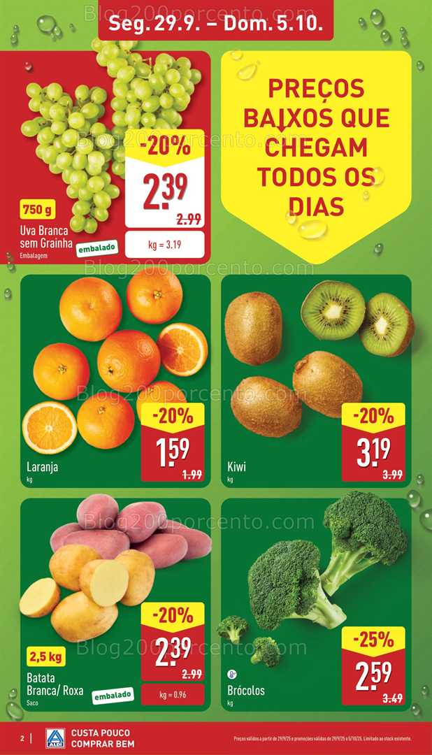 Antevisão Folheto ALDI Promoções de 29 setembro a 5 outubro