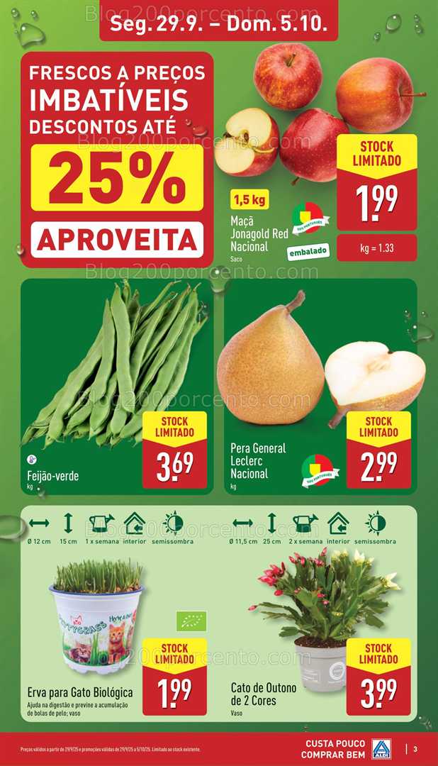 Antevisão Folheto ALDI Promoções de 29 setembro a 5 outubro
