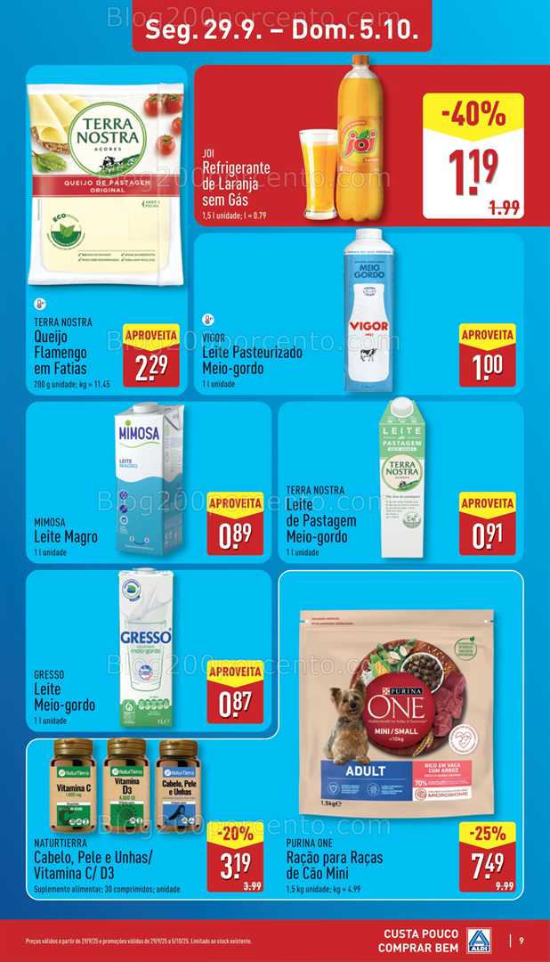 Antevisão Folheto ALDI Promoções de 29 setembro a 5 outubro