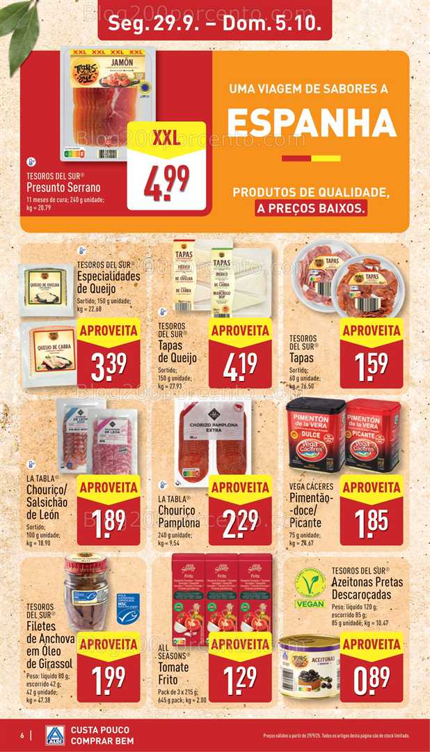 Antevisão Folheto ALDI Bazar Promoções de 1 a 5 outubro