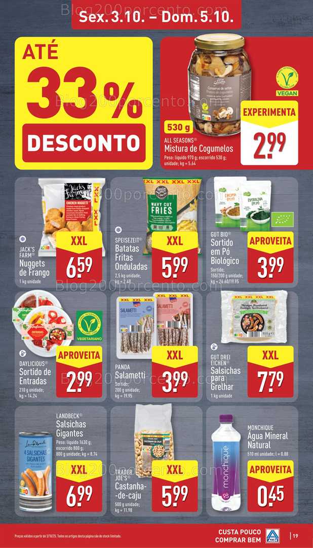 Antevisão Folheto ALDI Bazar Promoções de 1 a 5 outubro