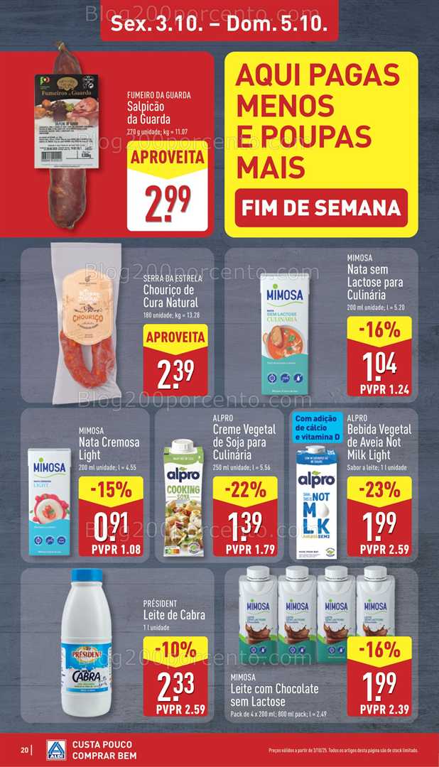 Antevisão Folheto ALDI Bazar Promoções de 1 a 5 outubro