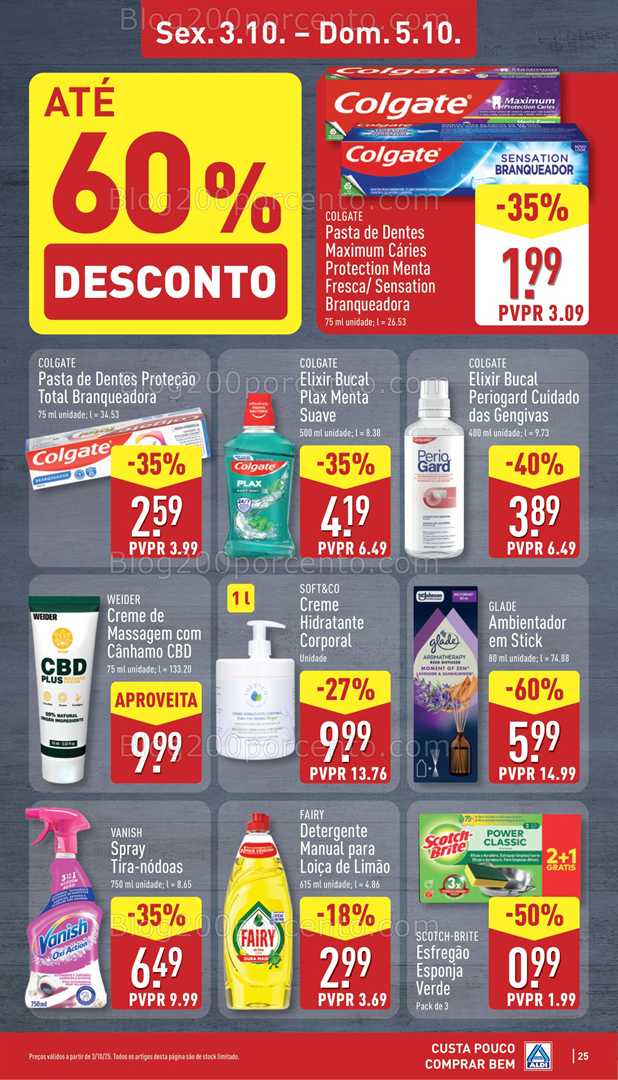 Antevisão Folheto ALDI Bazar Promoções de 1 a 5 outubro