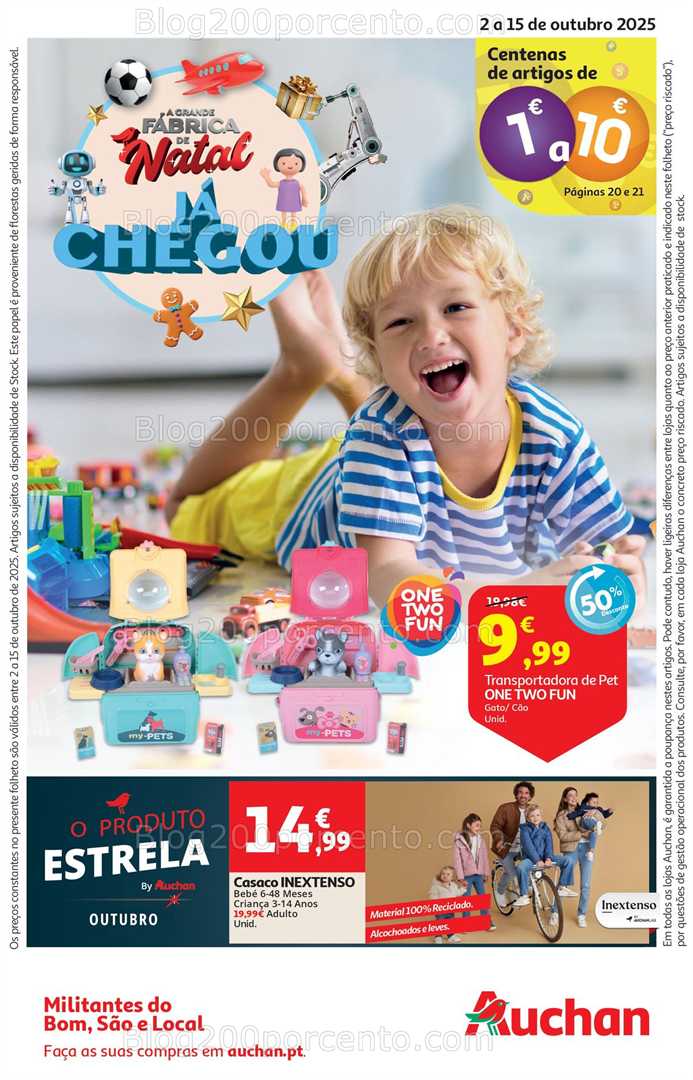 Antevisão Folheto AUCHAN Natal + Promoções de 2 a 15 outubro