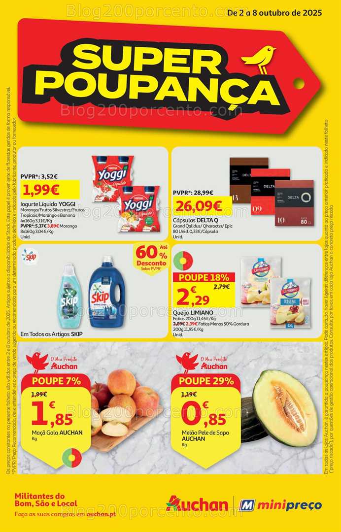 Antevisão Folheto MINIPREÇO - AUCHAN Promoções de 2 a 8 outubro