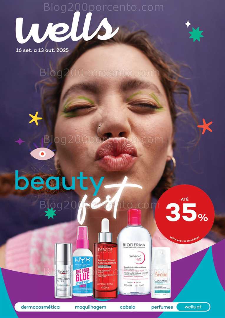 Antevisão Folheto WELLS Beauty Fest Promoções de 16 setembro a 13 outubro