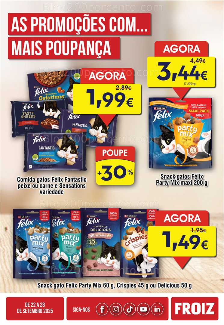 Antevisão Folheto FROIZ Promoções de 22 a 28 setembro