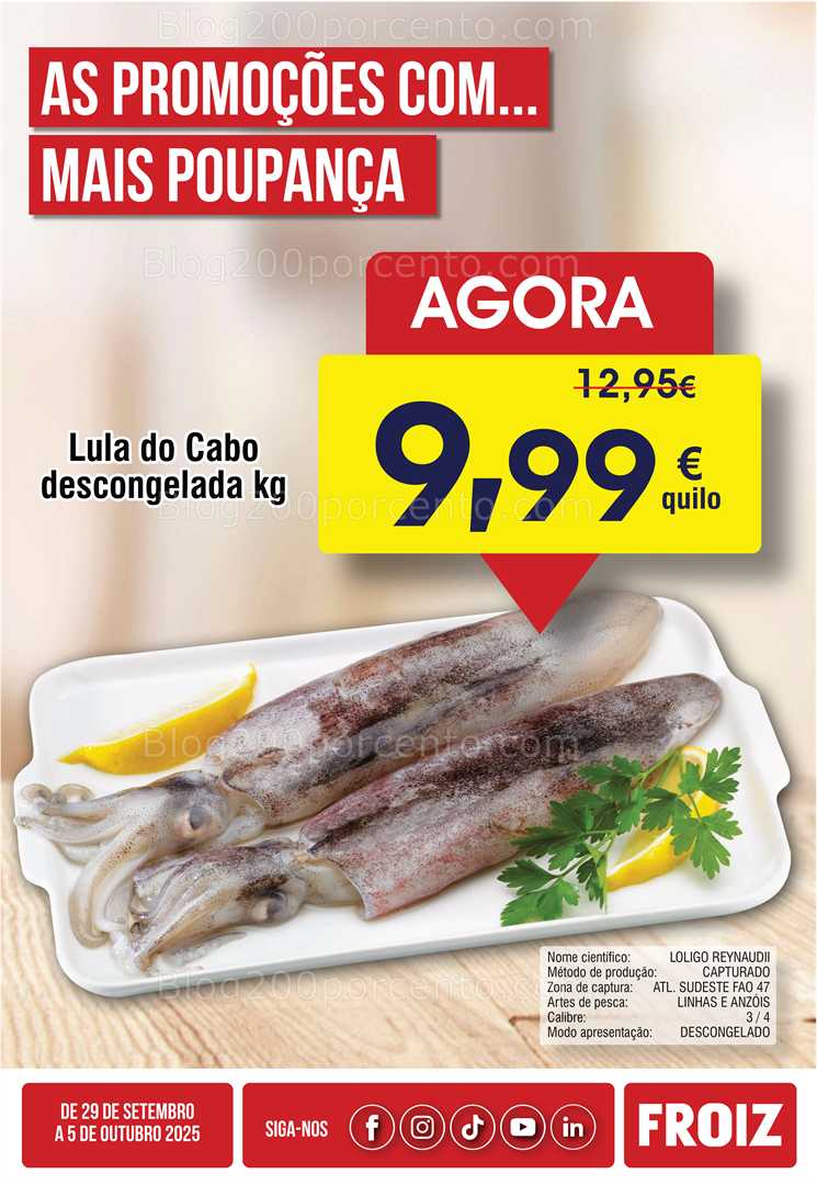 Antevisão Folheto FROIZ Promoções de 29 setembro a 5 outubro