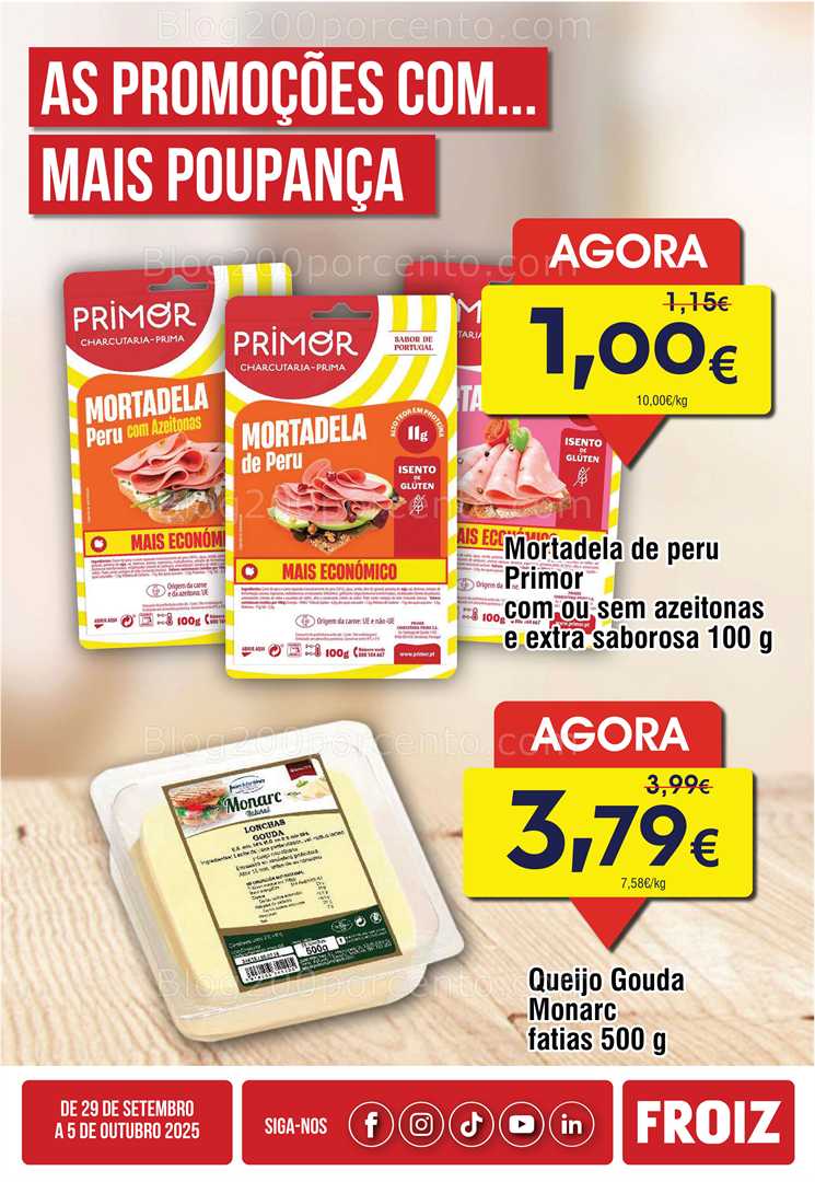 Antevisão Folheto FROIZ Promoções de 29 setembro a 5 outubro