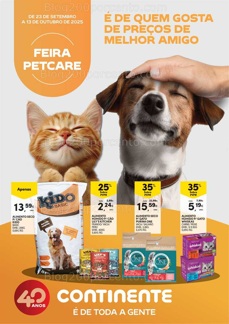 Antevisão Folheto CONTINENTE Açores PetCare Promoções de 23 setembro 13 outubro
