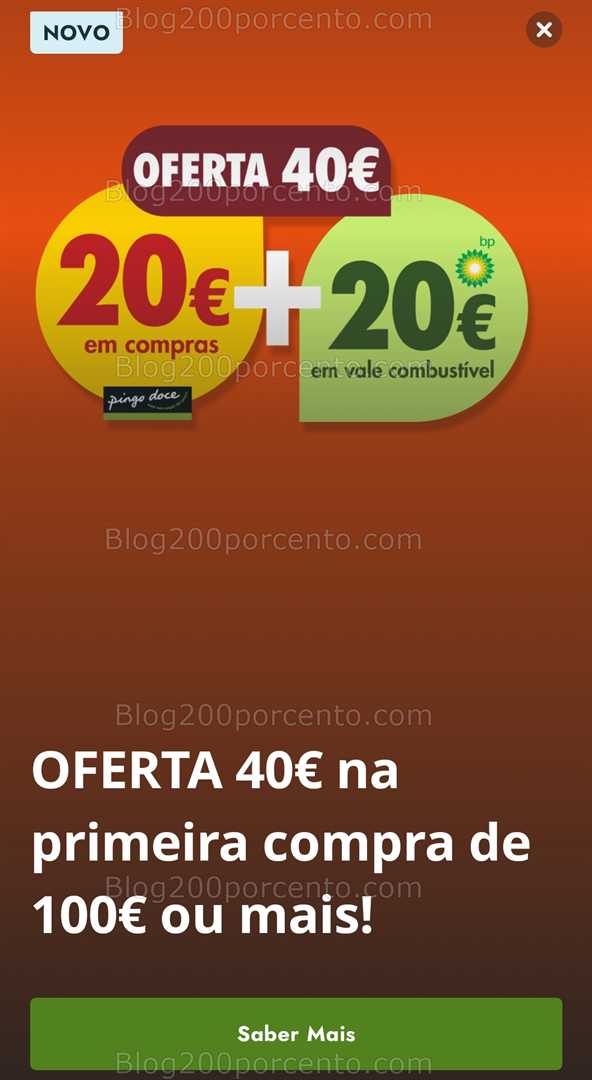 ALERTA - Poupe a Dobrar PINGO DOCE Oferta de 40€ - apenas 27 e 28 setembro!