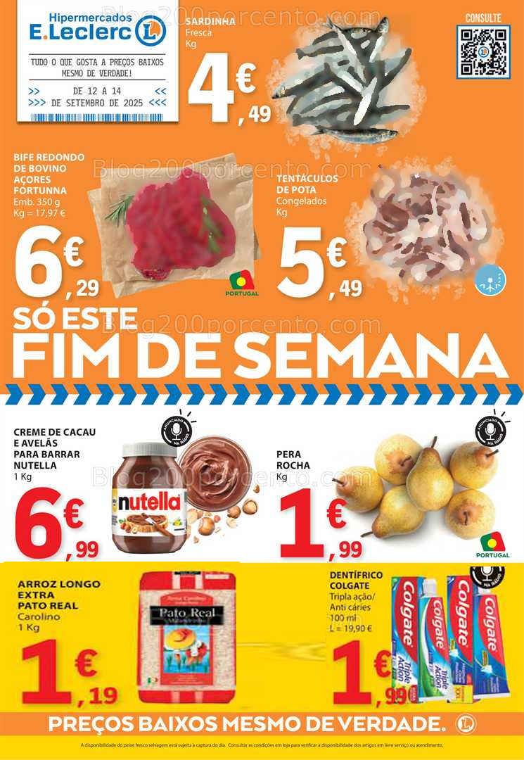 Antevisão Folheto E-LECLERC Promoções Fim de Semana - 12 a 14 setembro