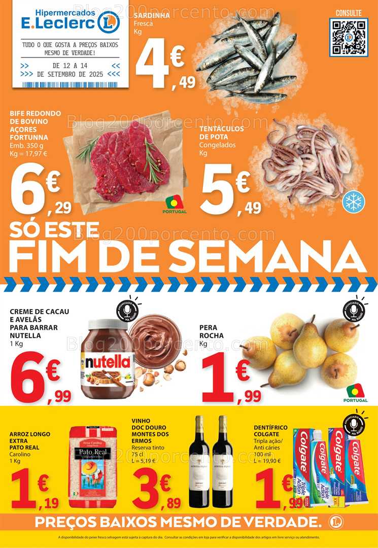 Antevisão Folheto E-LECLERC Promoções Fim de Semana - 12 a 14 setembro