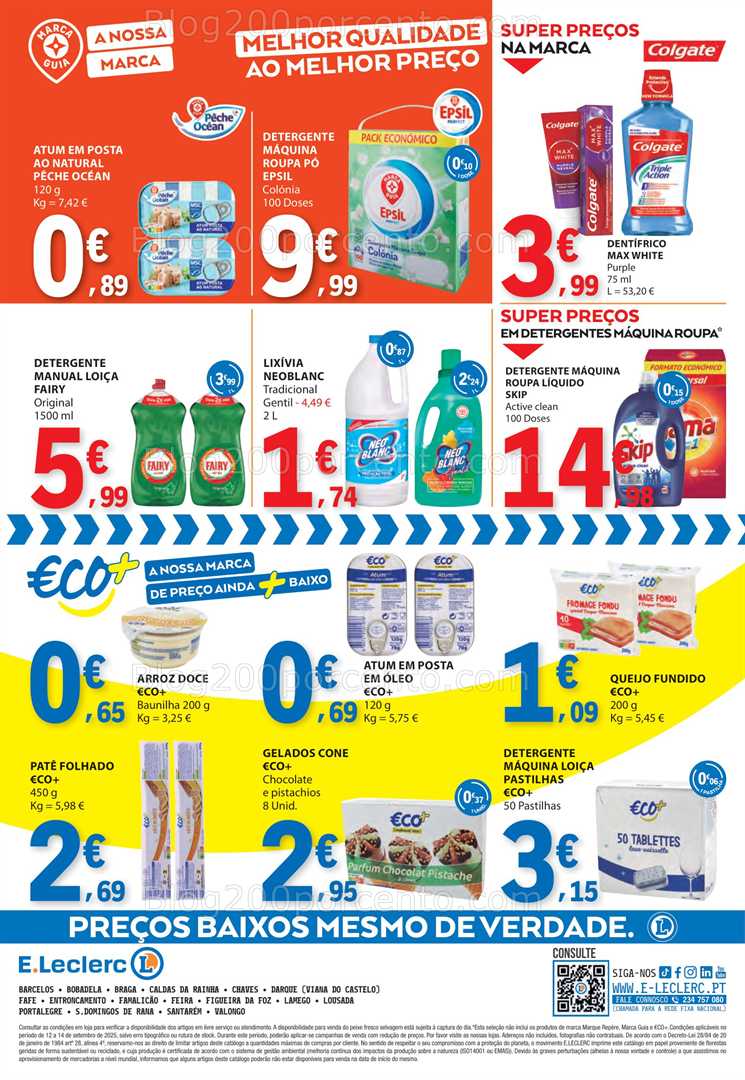Antevisão Folheto E-LECLERC Promoções Fim de Semana - 12 a 14 setembro