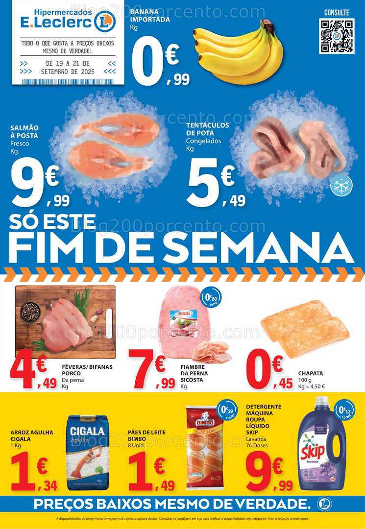 Antevisão Folheto E-LECLERC Promoções Fim de Semana - 19 a 21 setembro