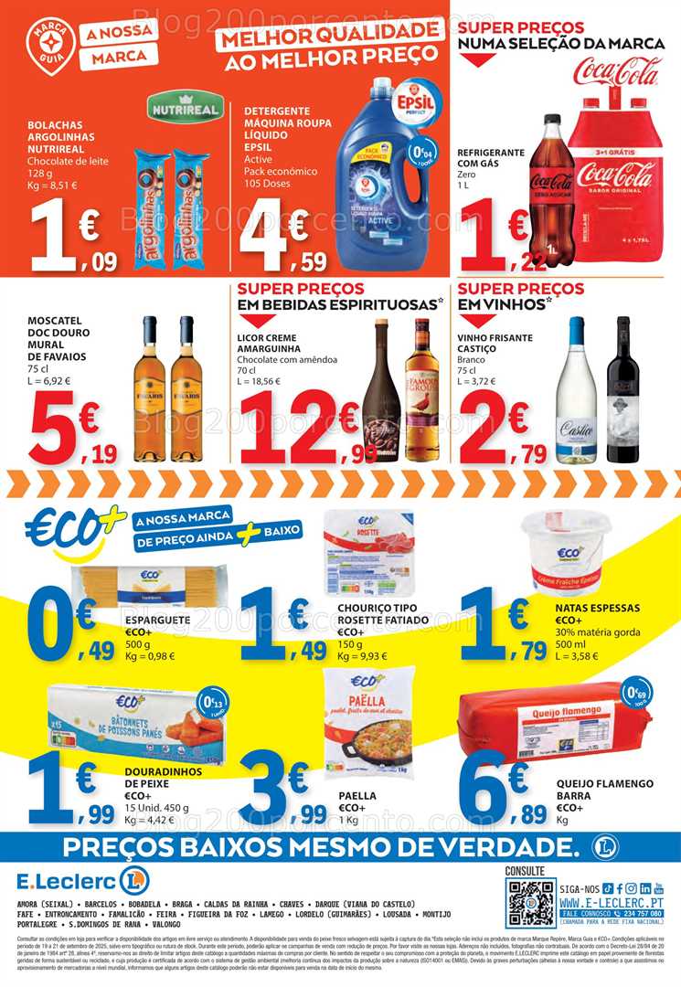 Antevisão Folheto E-LECLERC Promoções Fim de Semana - 19 a 21 setembro