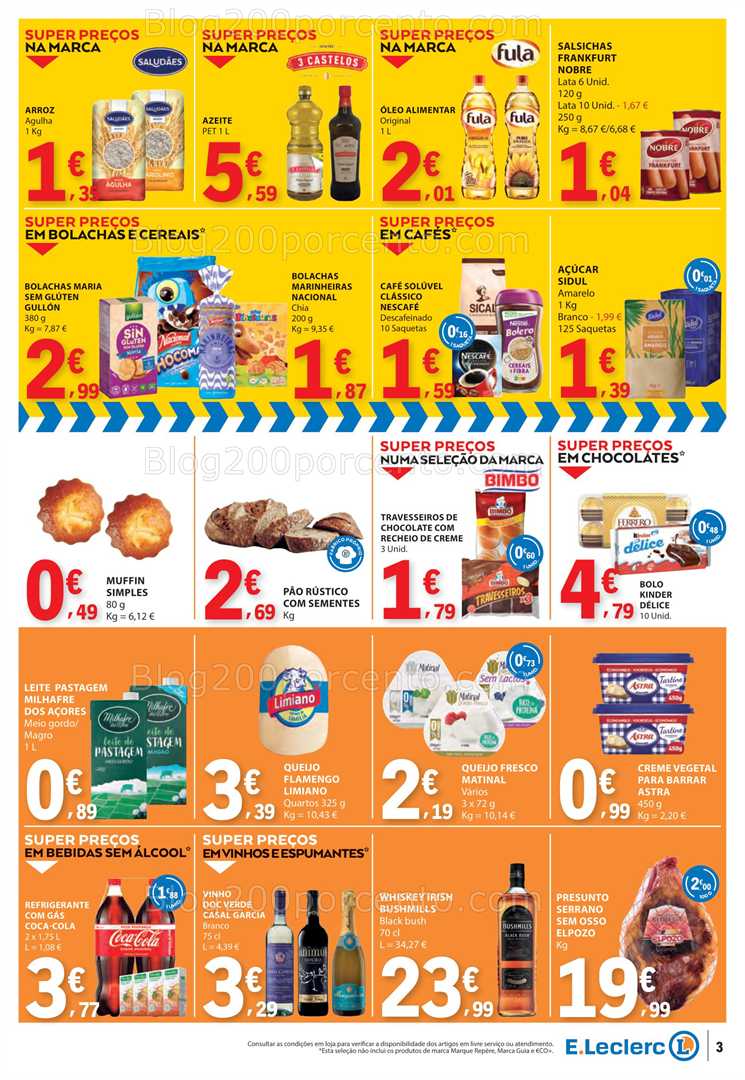 Antevisão Folheto E-LECLERC Promoções Fim de Semana - 26 a 28 setembro