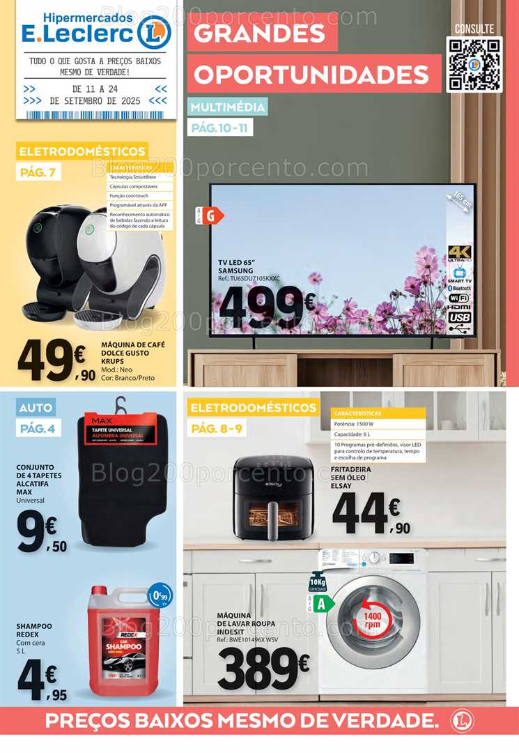 Antevisão Folheto E-LECLERC Bazar Promoções de 11 a 24 setembro